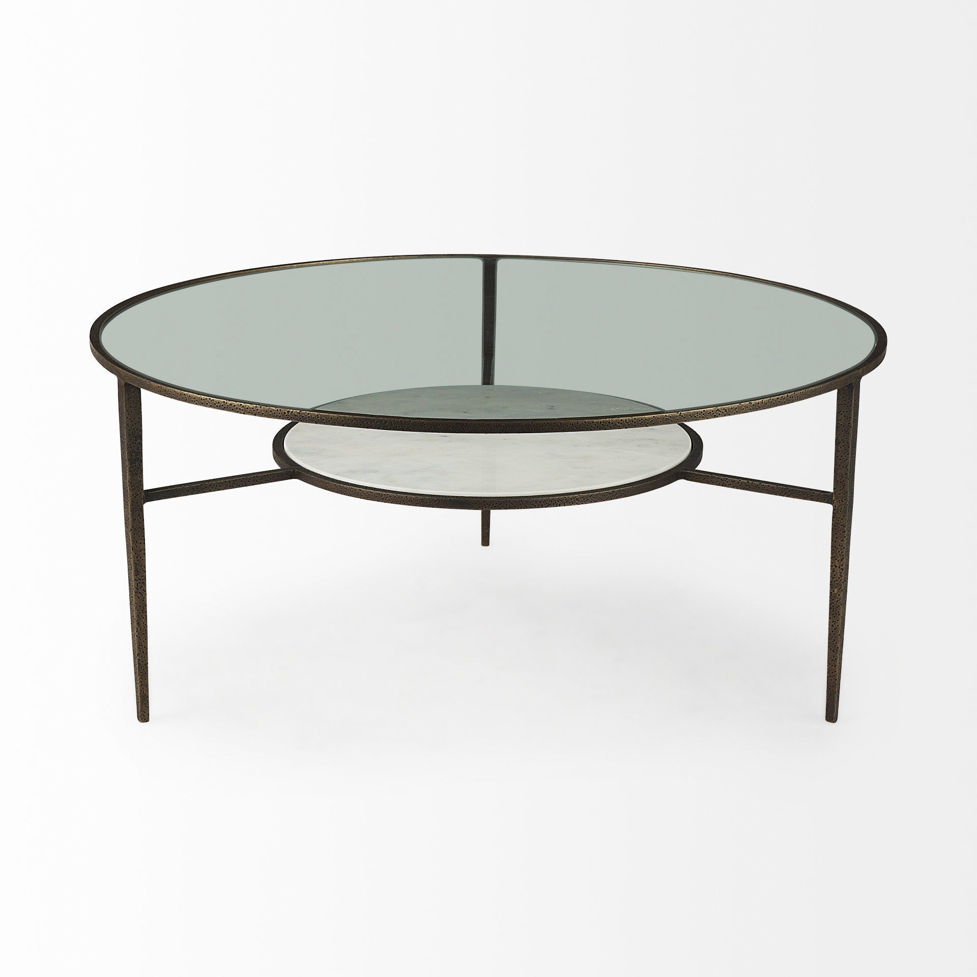 Mercana Felicity 36" x 36" x 16" Metal Coffee Table