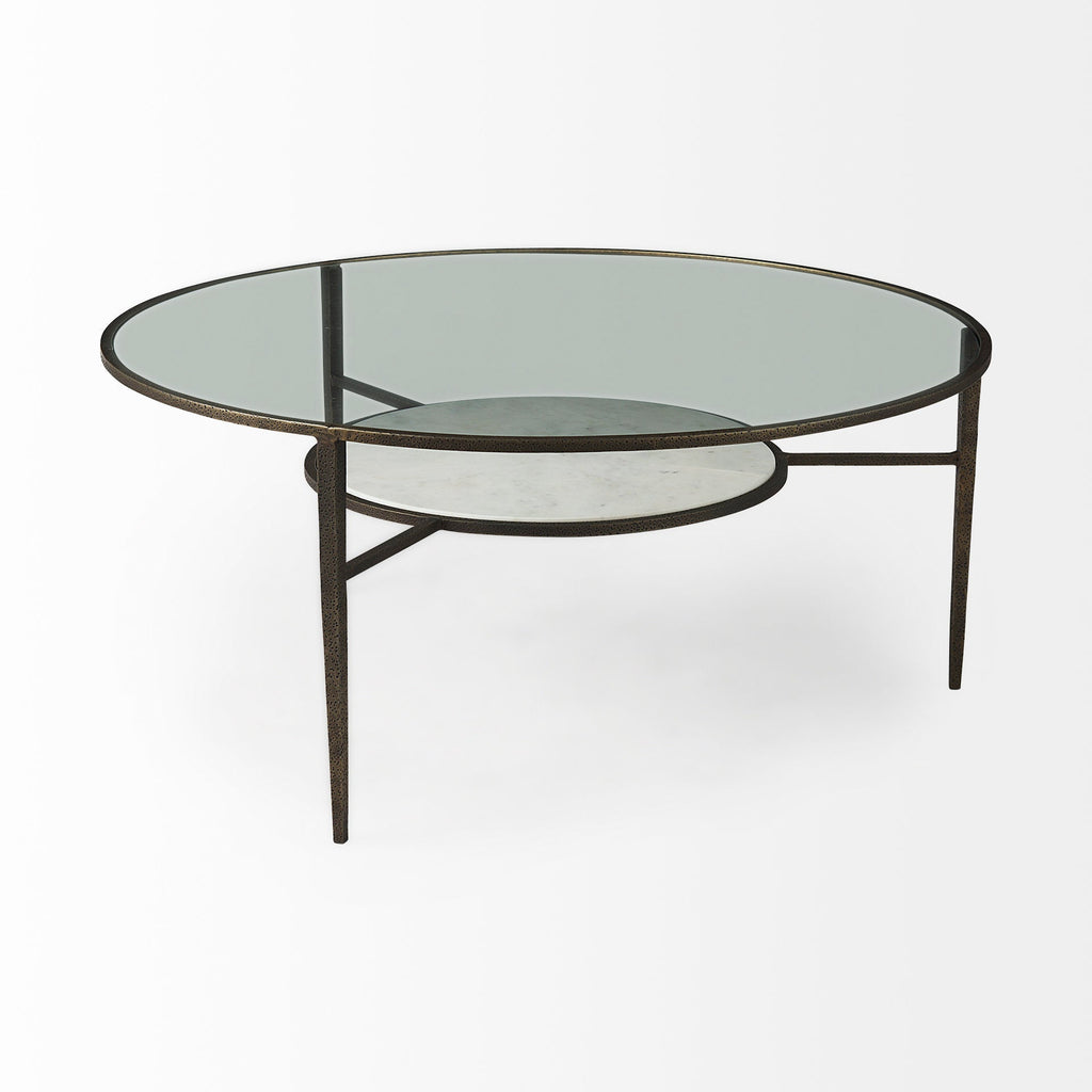 Mercana Felicity 36" x 36" x 16" Metal Coffee Table