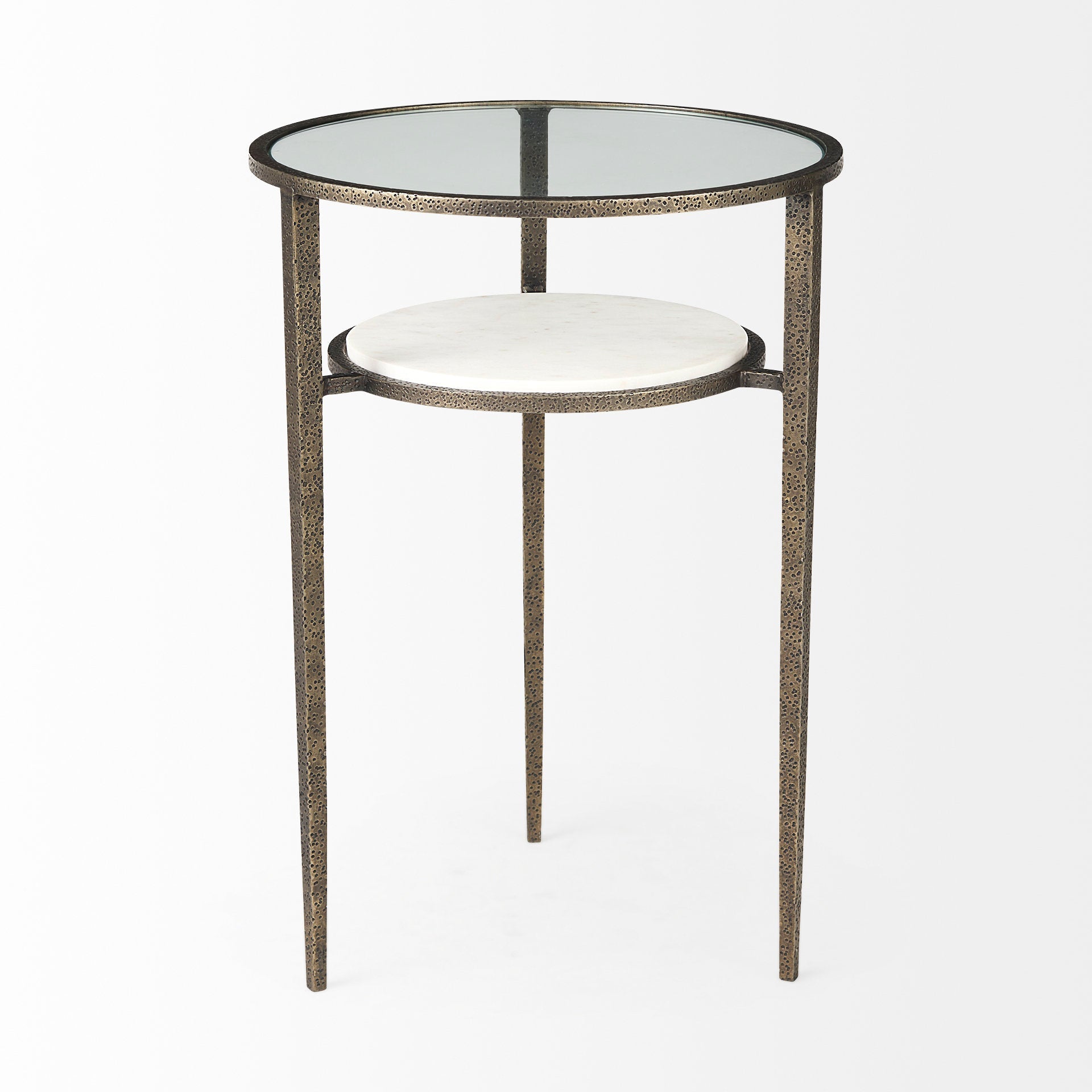 Mercana Felicity 15.8" x 15.8" x 22.5" Glass Side Table