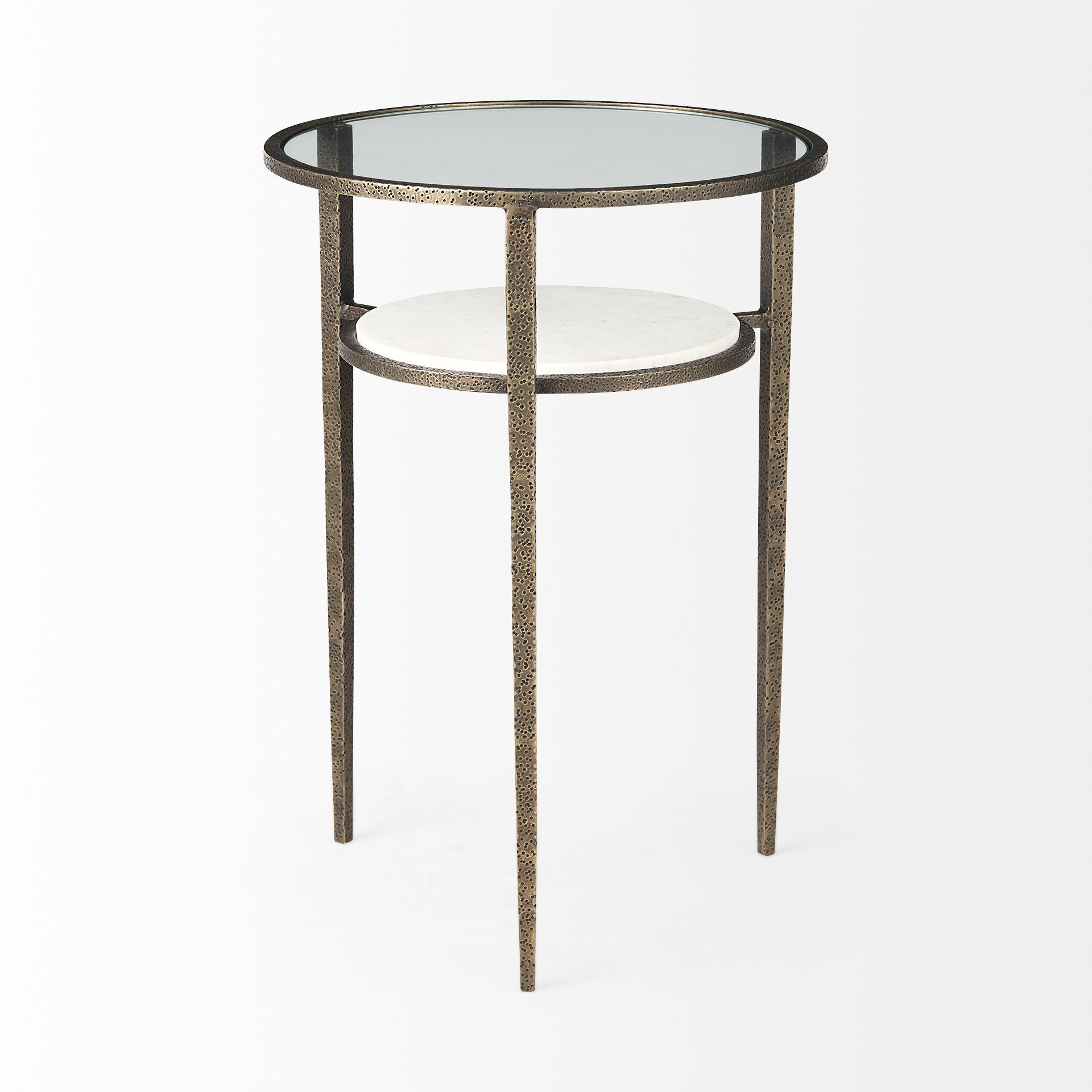 Mercana Felicity 15.8" x 15.8" x 22.5" Glass Side Table