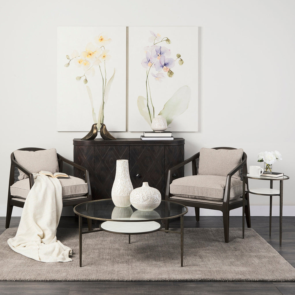 Mercana Felicity 15.8" x 15.8" x 22.5" Glass Side Table