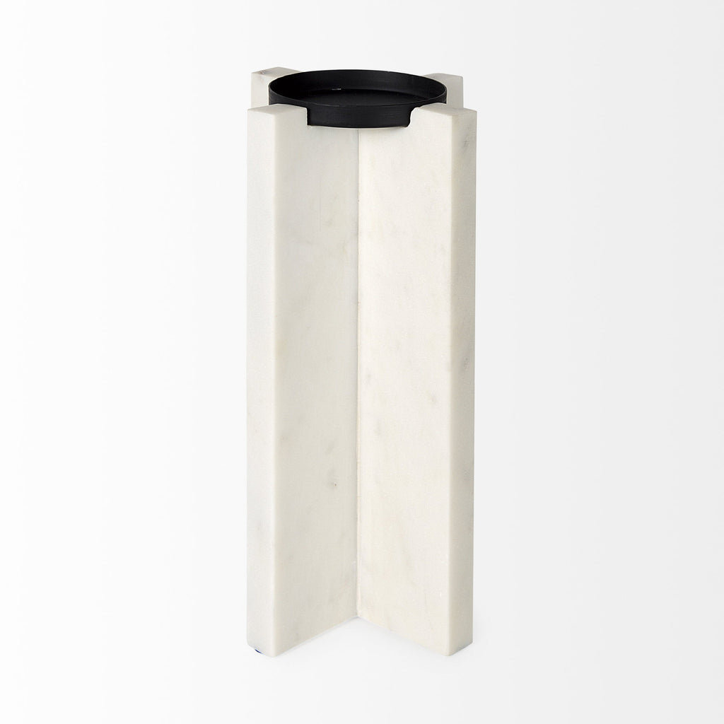 Mercana Sophia 5.5" x 3.5" x 10.5" Marble Candle Holder