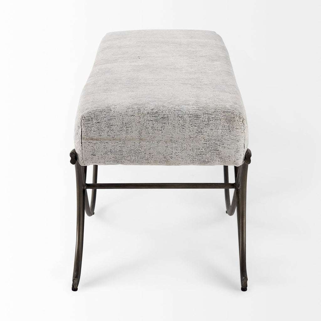 Mercana Ayla 55" x 17.6" x 18" Metal Bench