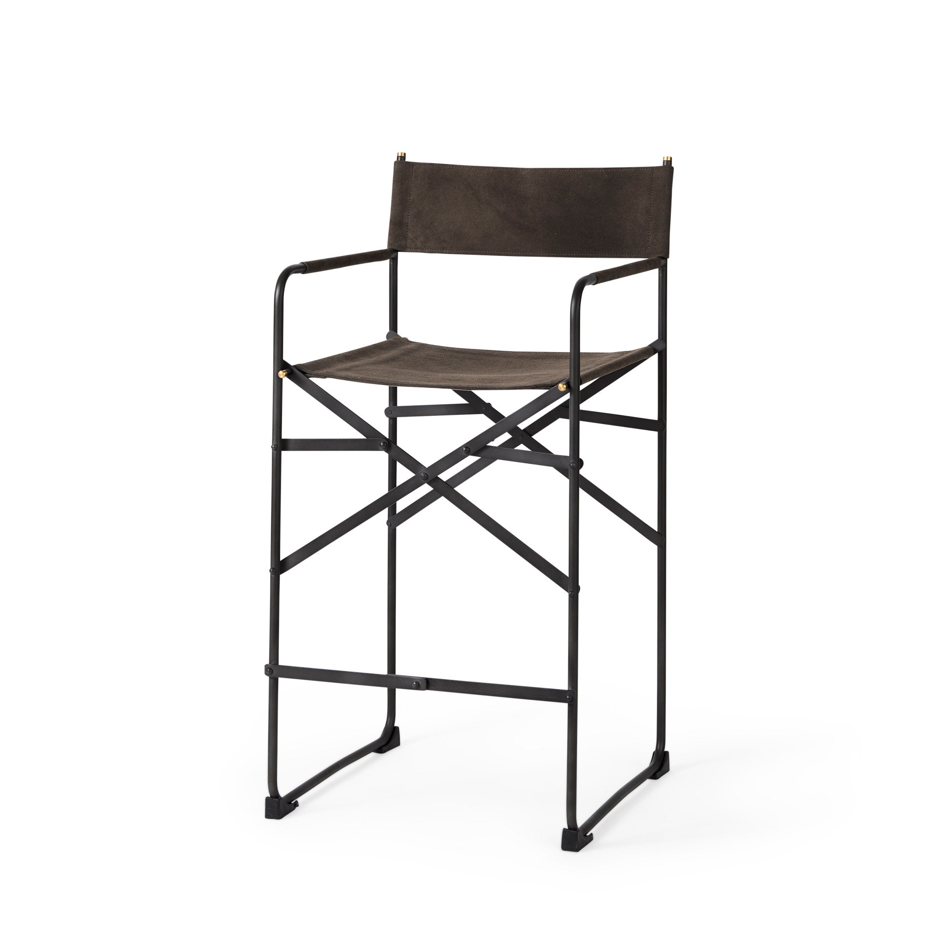 Mercana Direttore 19.3" x 20" x 40.2" Metal Stool