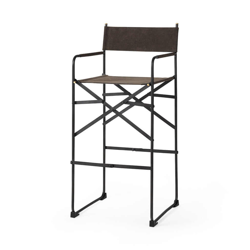 Mercana Direttore 19.3" x 20" x 44.3" Metal Stool