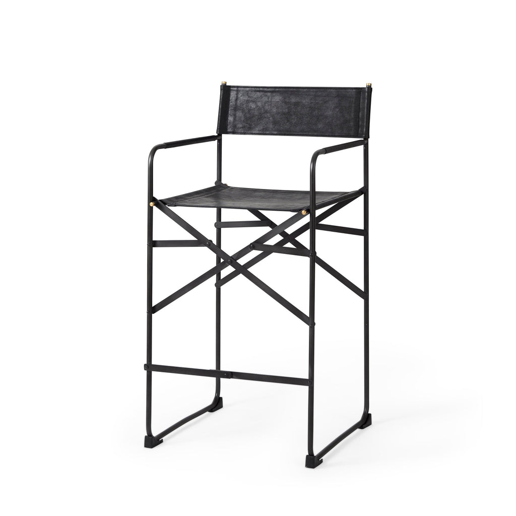 Mercana Direttore 19.3" x 20" x 40.2" Metal Stool