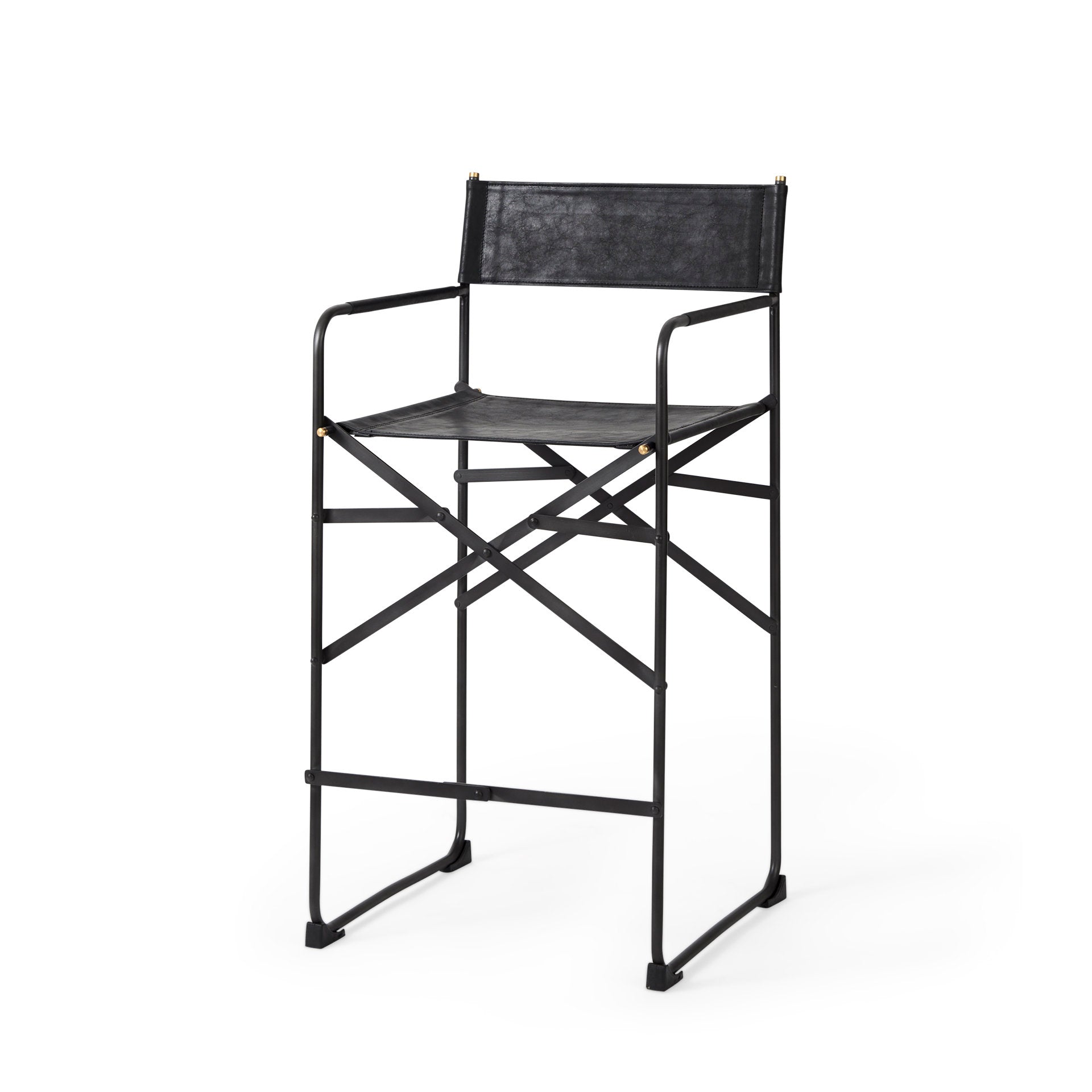 Mercana Direttore 19.3" x 20" x 40.2" Metal Stool