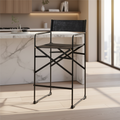 Mercana Direttore 19.3" x 20" x 40.2" Metal Stool