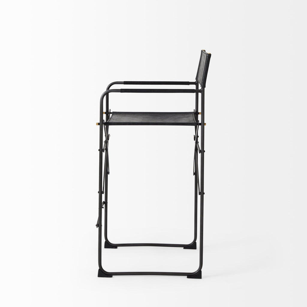 Mercana Direttore 19.3" x 20" x 40.2" Metal Stool