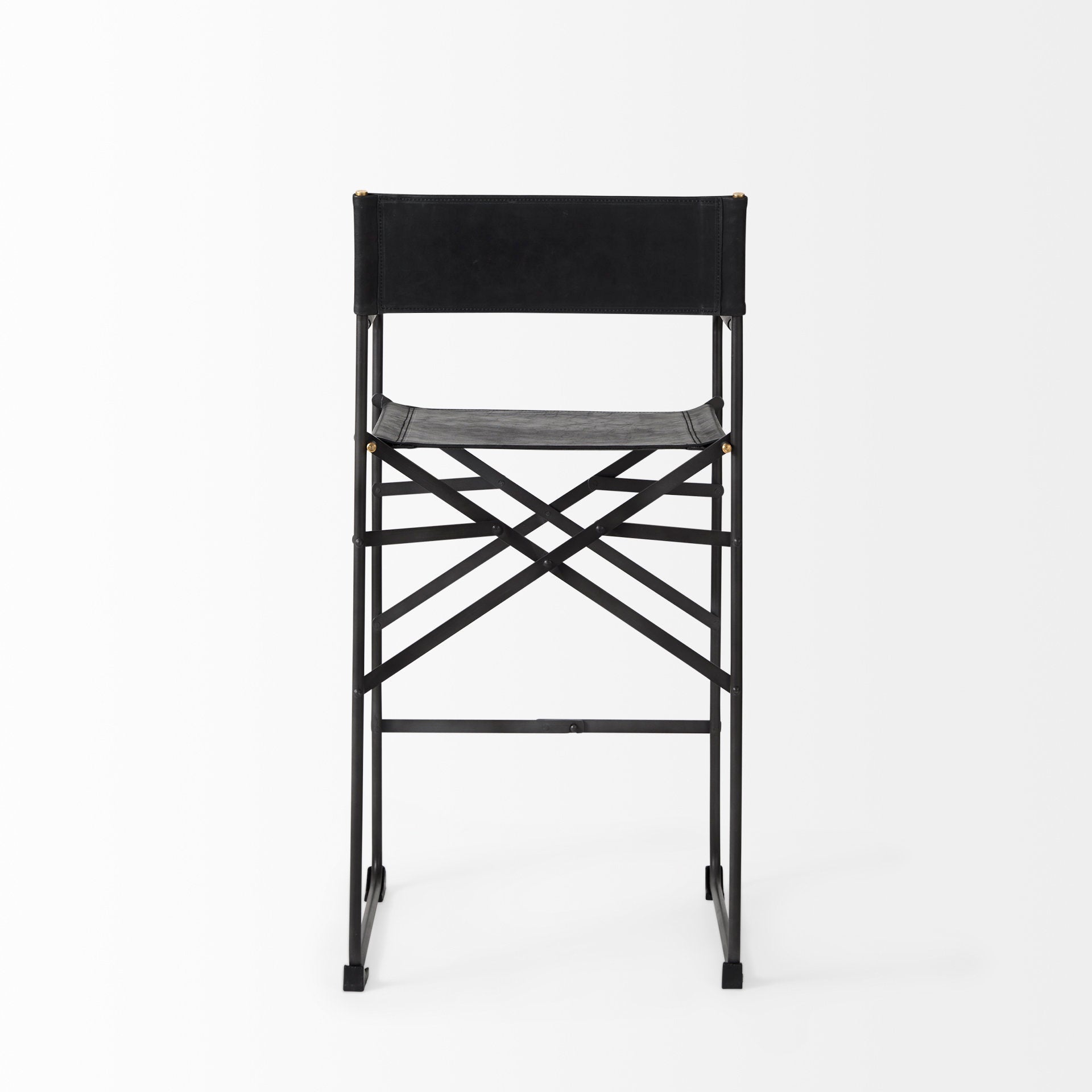 Mercana Direttore 19.3" x 20" x 40.2" Metal Stool