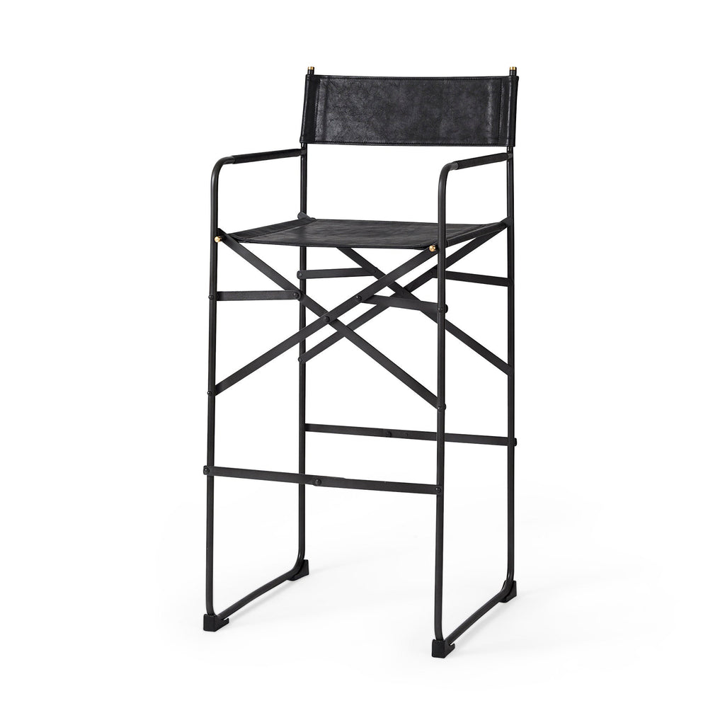 Mercana Direttore 19.3" x 20" x 44.1" Metal Stool