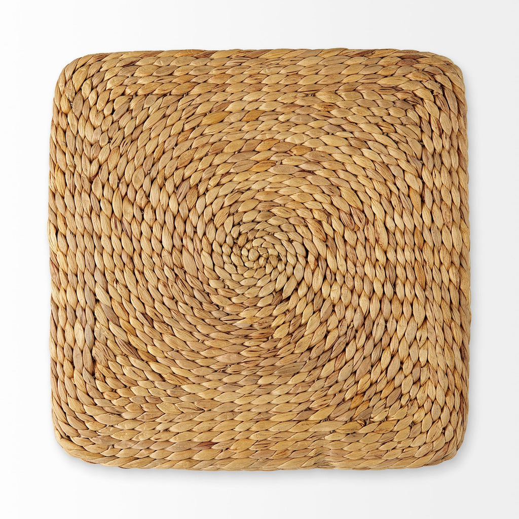 Mercana Maya 17.7" x 17.7" x 17.7" Seagrass Pouf - Square