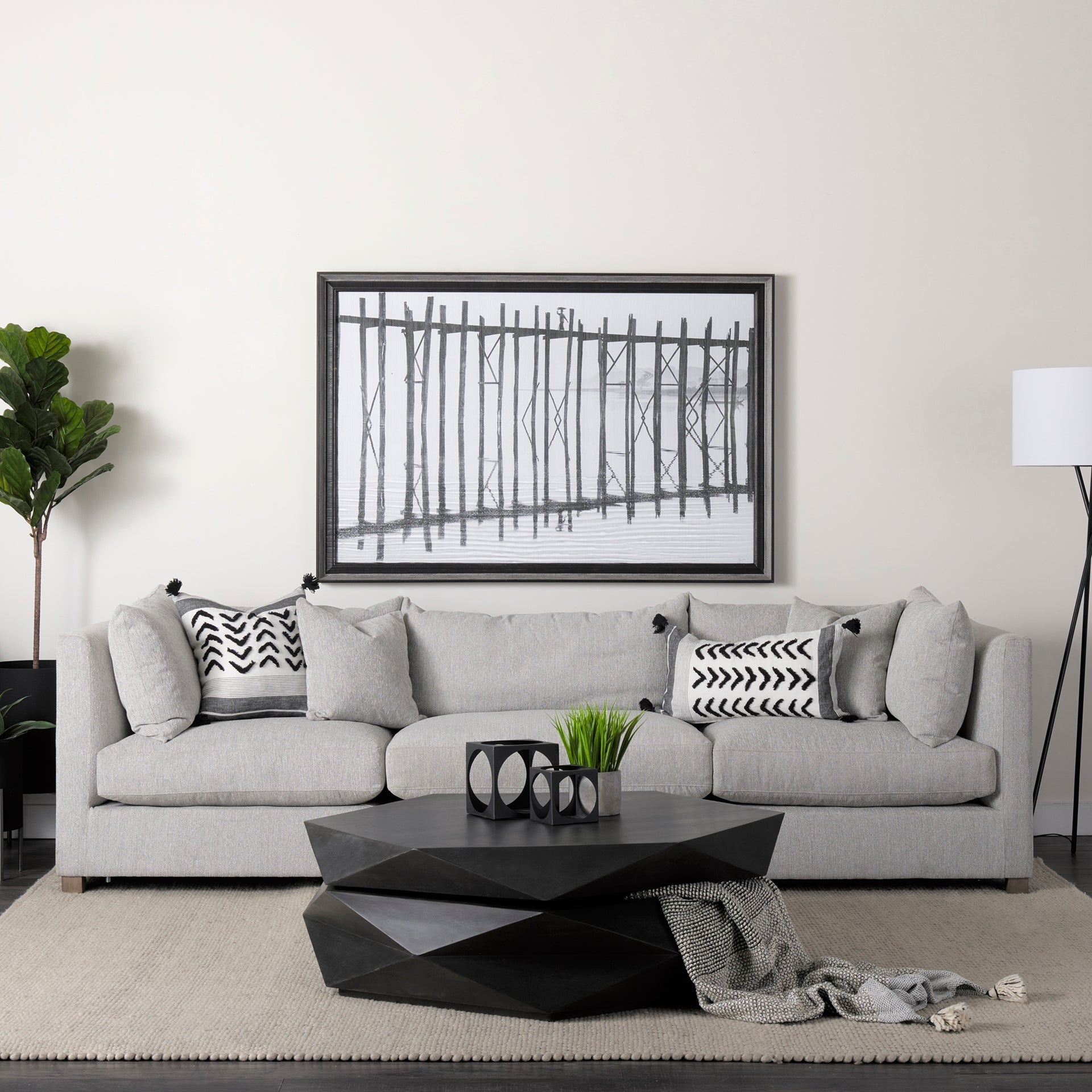 Mercana Arreto 48" x 48" x 15" Solid Wood Coffee Table