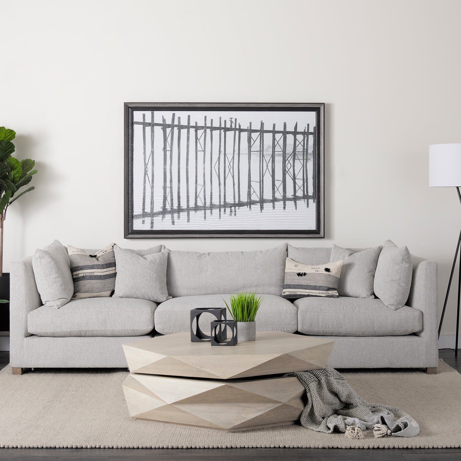 Mercana Arreto 48" x 48" x 15" Solid Wood Coffee Table