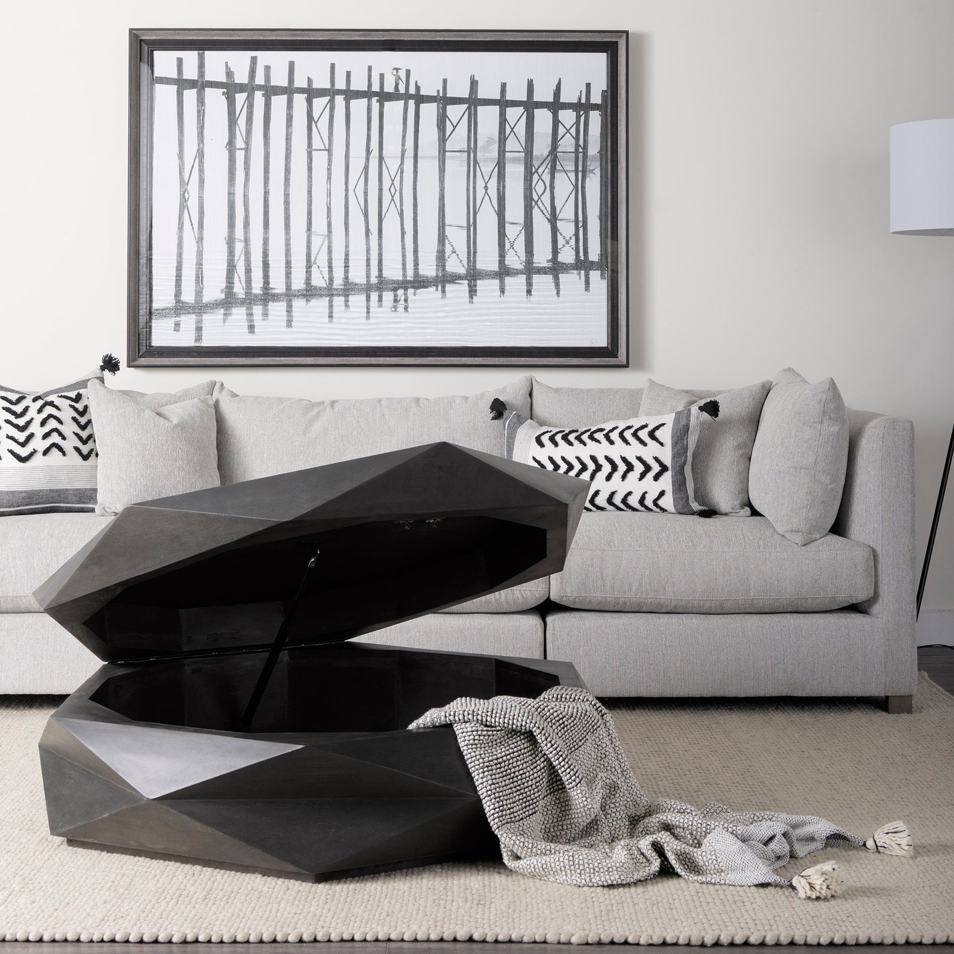 Mercana Arreto 48" x 48" x 15" Solid Wood Coffee Table