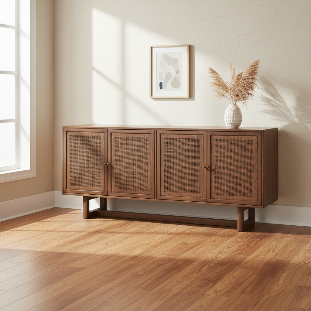 Mercana Grier 72" x 18" x 31" Solid Wood Sideboard