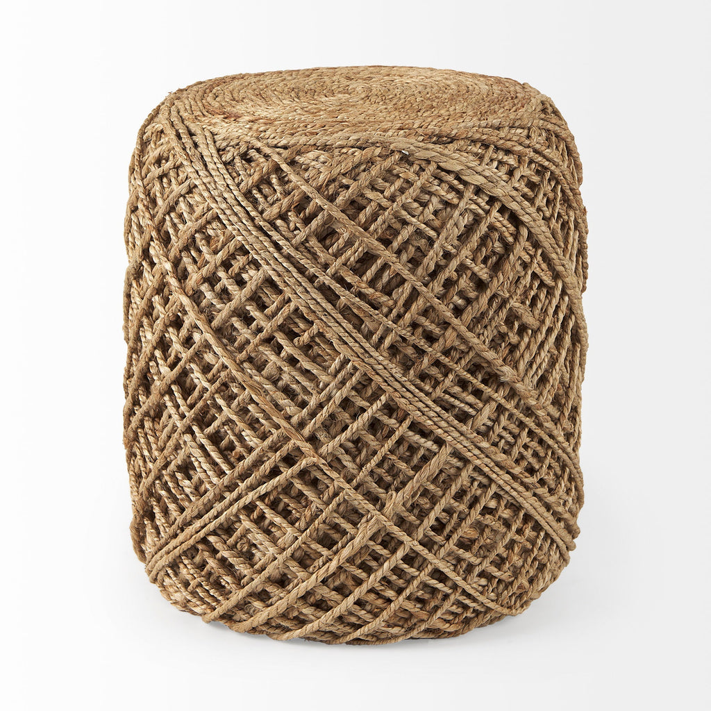 Mercana Allium 15.8" x 15.8" x 17.8" Jute Pouf