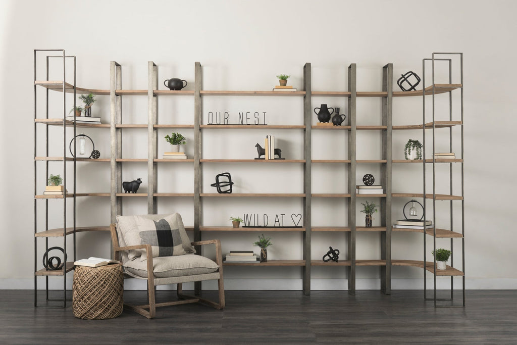 Mercana Taunton 80" x 10.5" x 90" Solid Wood Wall Shelf