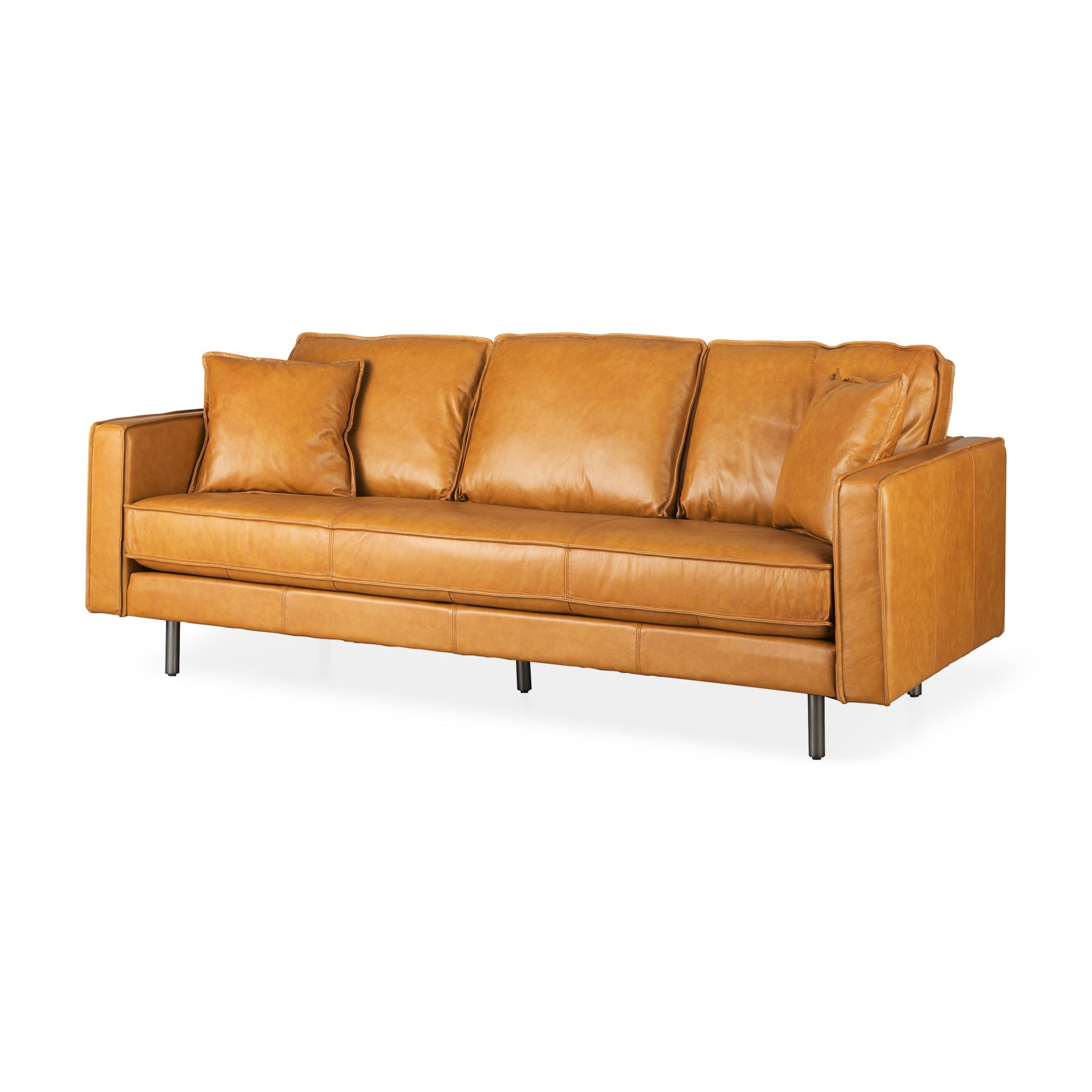 Mercana D'Arcy 88.2" x 36.6" x 33.9" Genuine Leather Standard Sofa
