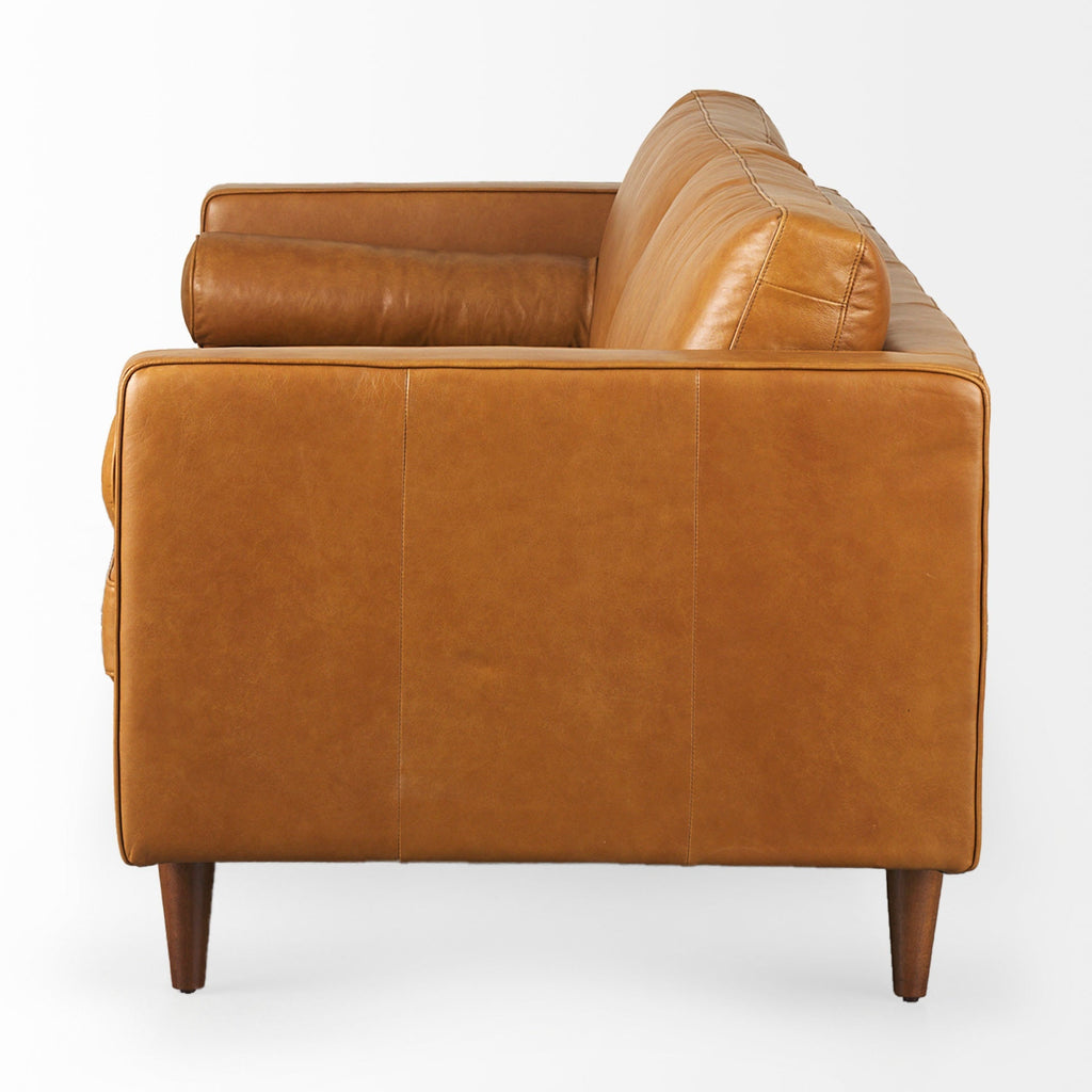 Mercana Svend 87.8" x 37.8" x 34.6" Genuine Leather Standard Sofa