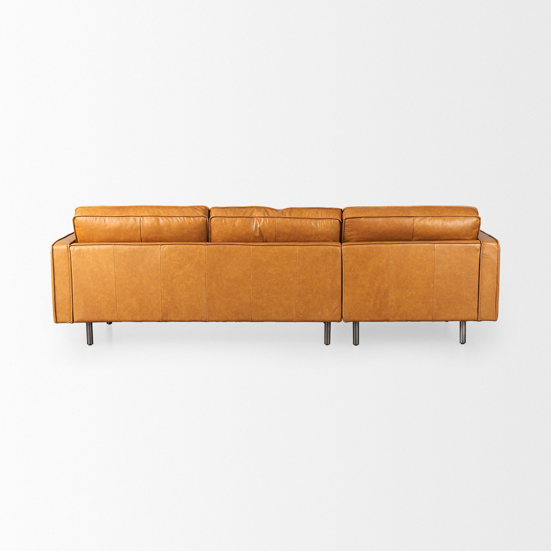 Mercana D'Arcy 111" x 70" x 33" Leather Sectional Sofa
