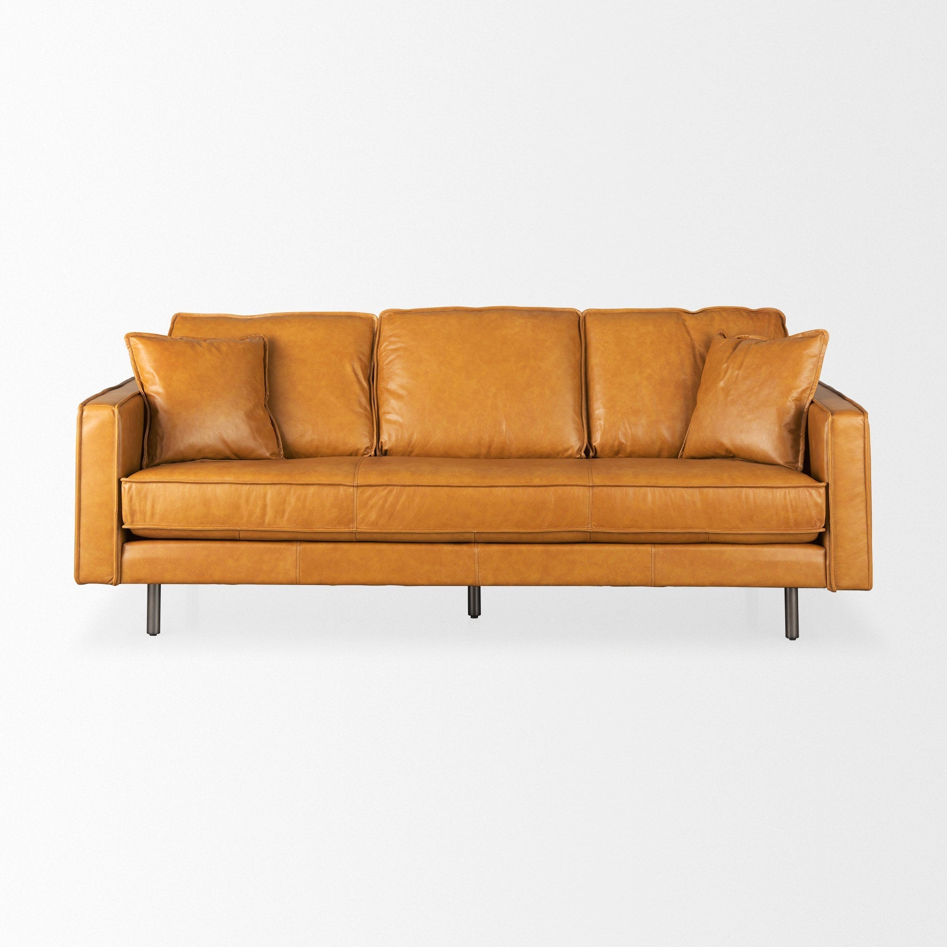 Mercana D'Arcy 88.2" x 36.6" x 33.9" Genuine Leather Standard Sofa