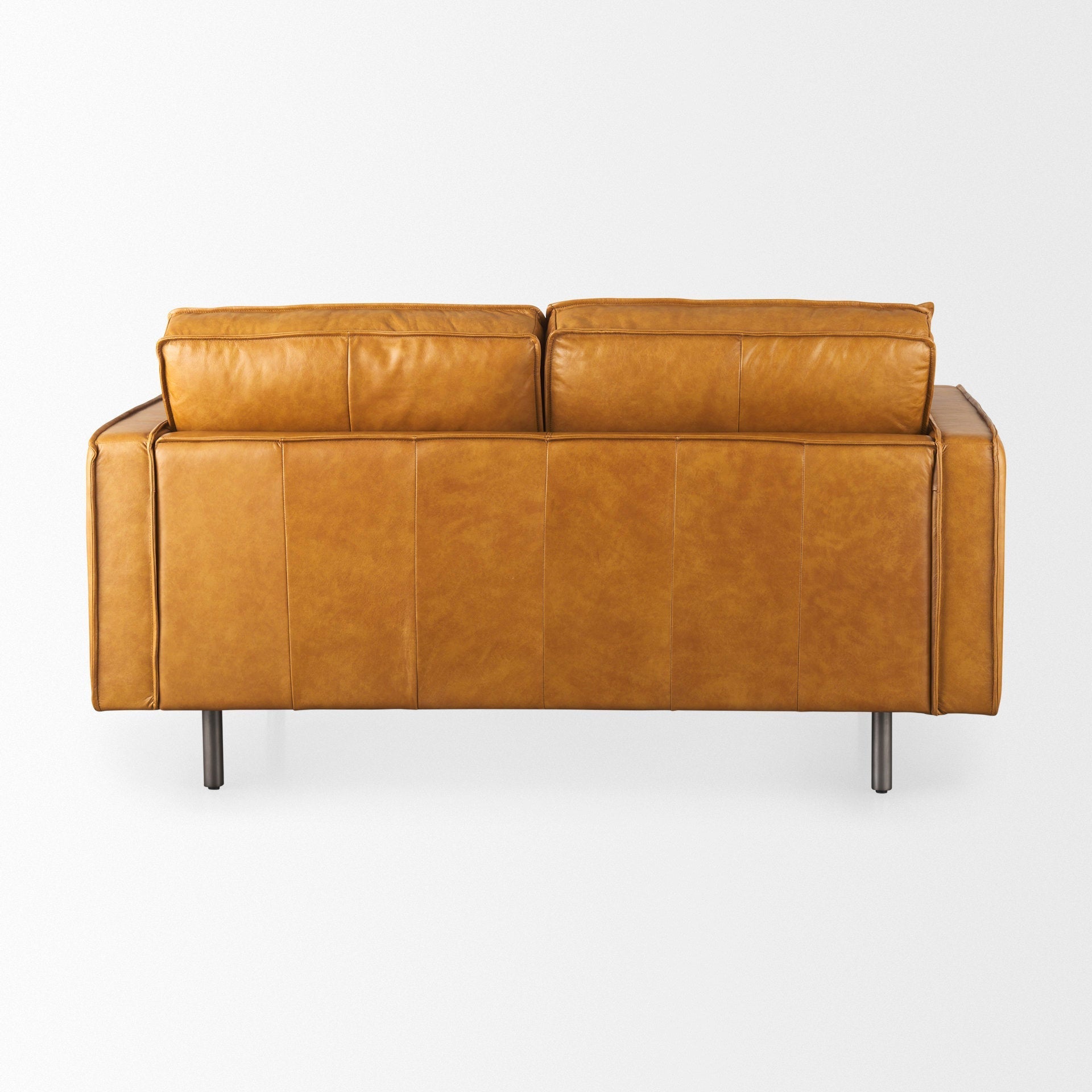 Mercana D'Arcy 65.4" x 36.6" x 33.9" Genuine Leather Love Seat