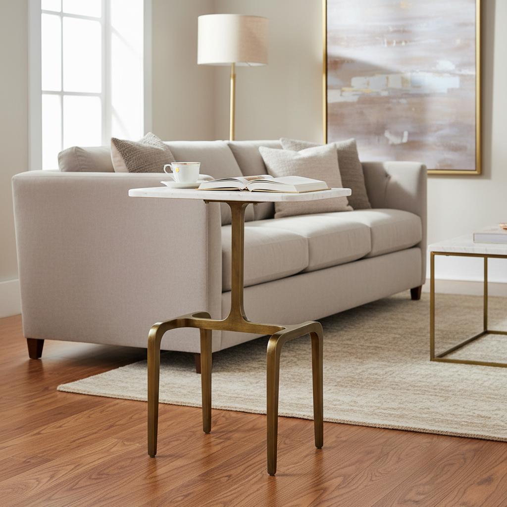 Mercana Preston 17.3" x 11.3" x 22.8" Metal Side Table