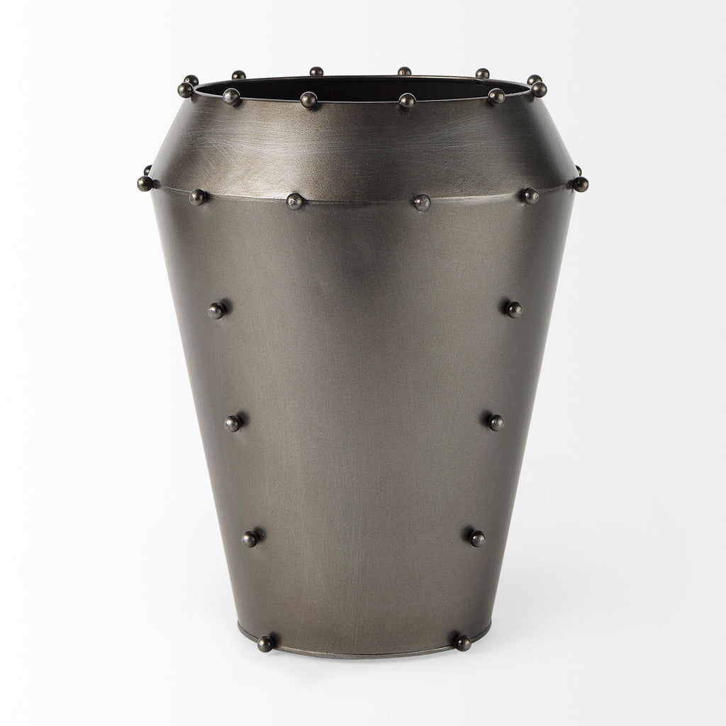 Mercana Elio 9.8" x 9.8" x 12.2" Metal Vase