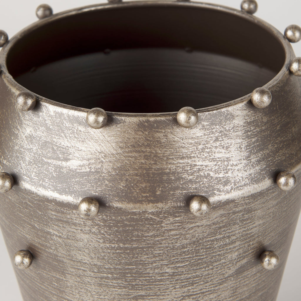 Mercana Elio 7.1" x 7.1" x 9.1" Metal Vase
