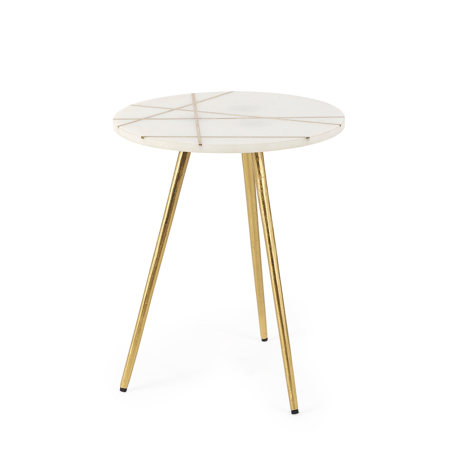 Mercana Vivienne 16" x 16" x 19" Marble Side Table