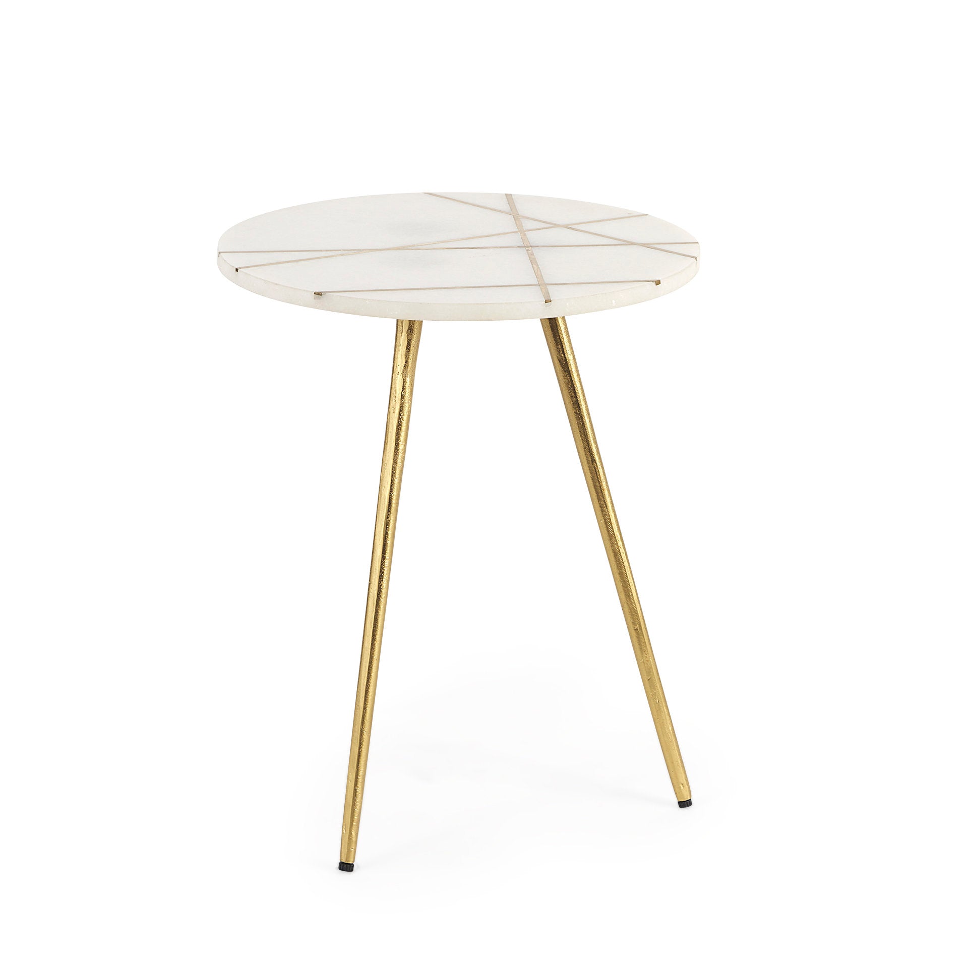 Mercana Vivienne 16" x 16" x 19" Marble Side Table