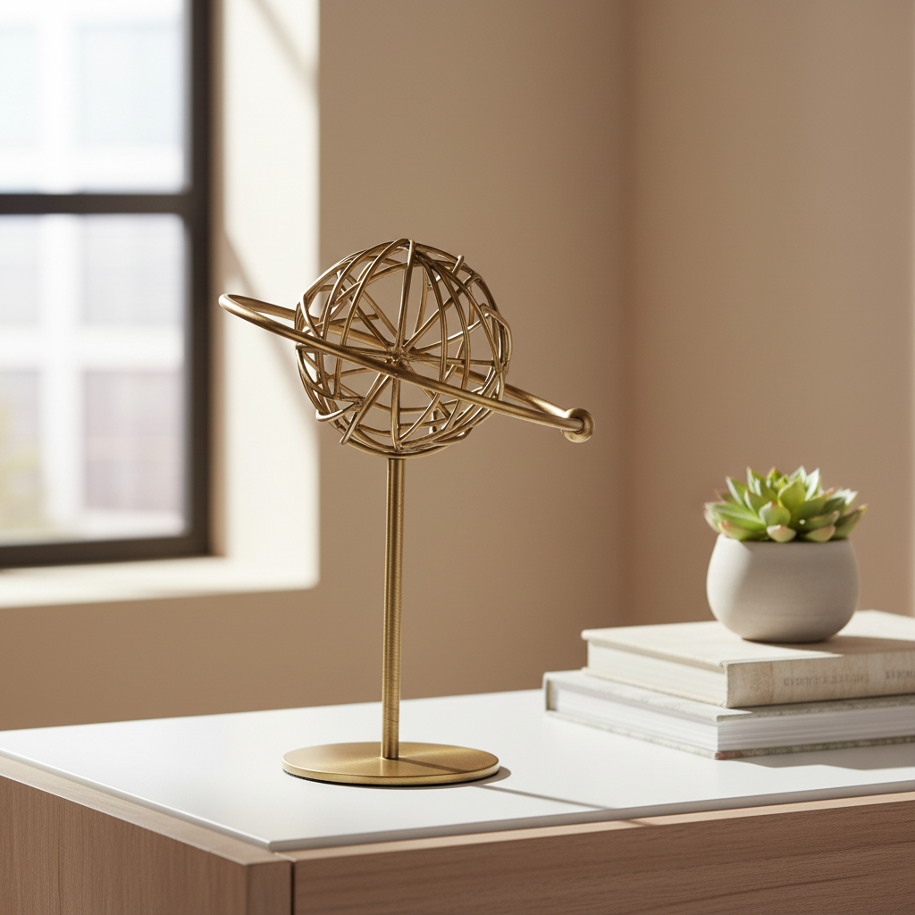 Mercana Atlas 10" x 8" x 12" Metal Decorative Object