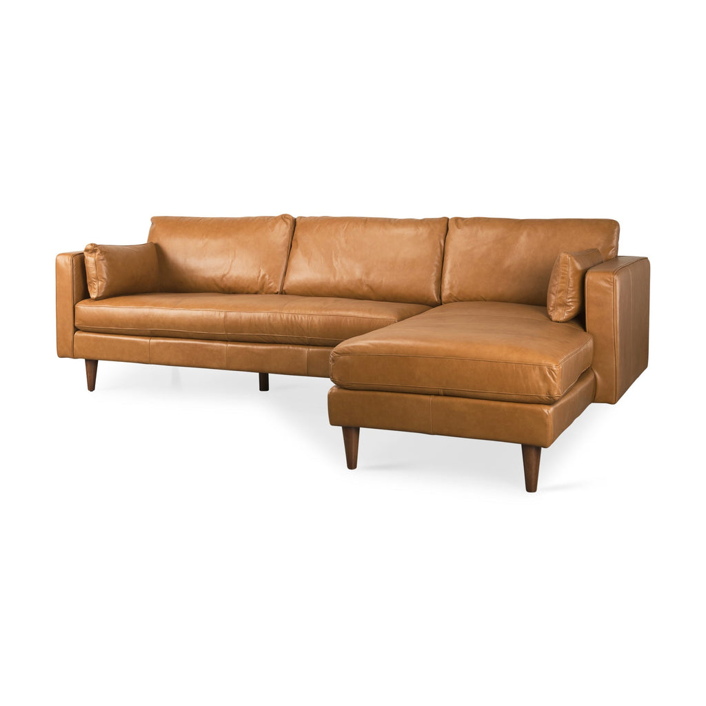 Mercana Elton 68.1" x 34.3" x 111.4" Solid Wood Sectional Sofa