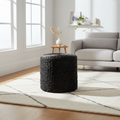 Mercana Dina 17.7" x 17.7" x 17.7" Water Hyacinth Pouf