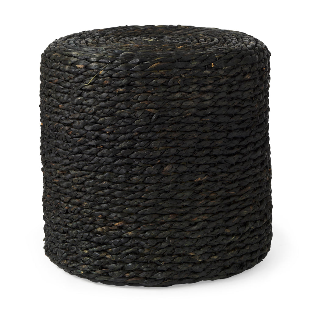 Mercana Dina 17.7" x 17.7" x 17.7" Water Hyacinth Pouf