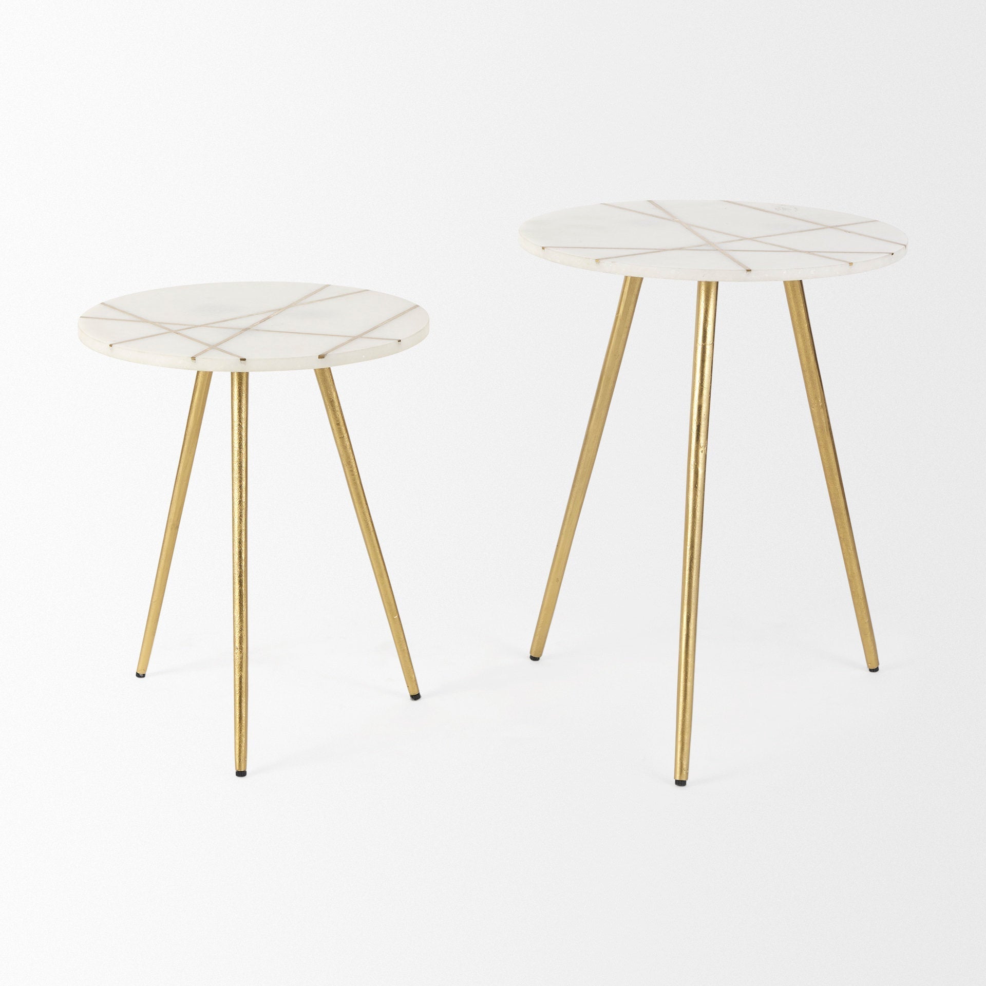 Mercana Vivienne 18" x 18" x 23" Marble Side Table