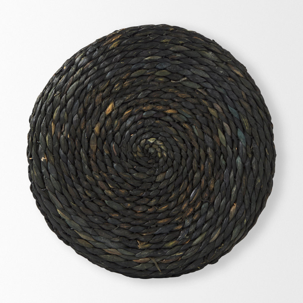 Mercana Dina 17.7" x 17.7" x 17.7" Water Hyacinth Pouf