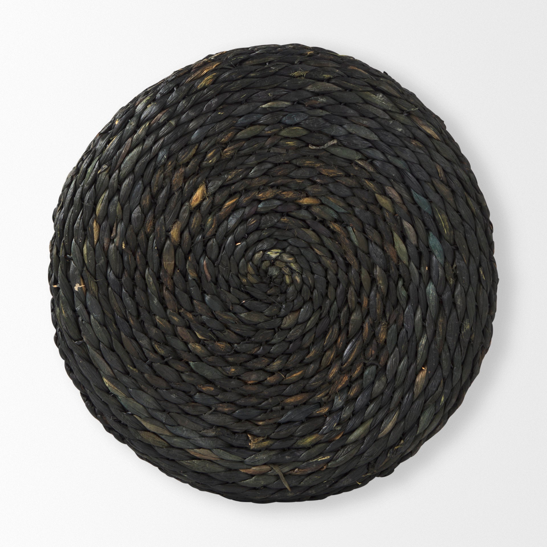 Mercana Dina 17.7" x 17.7" x 17.7" Water Hyacinth Pouf