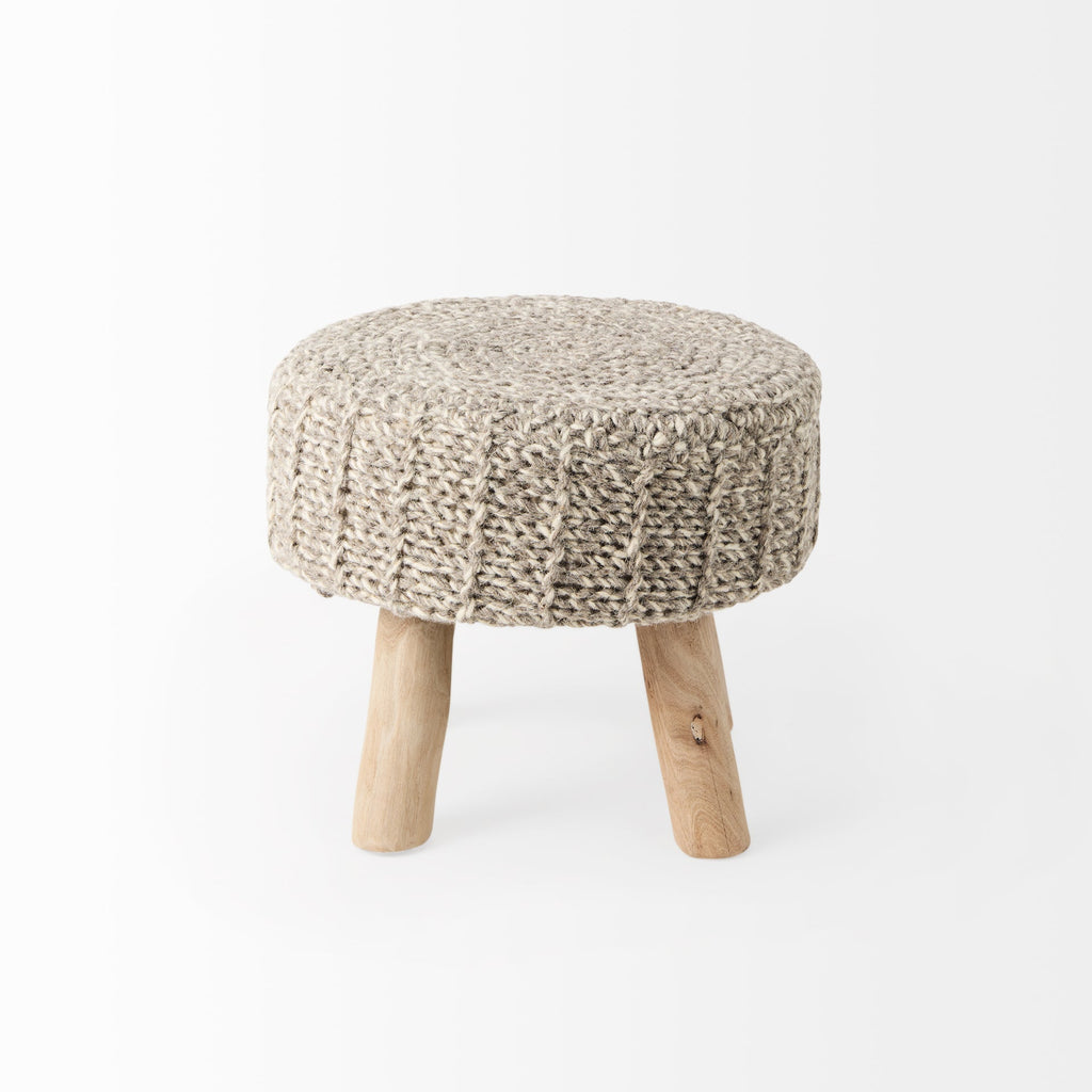 Mercana Bina 19" x 19" x 15" Wool Stool