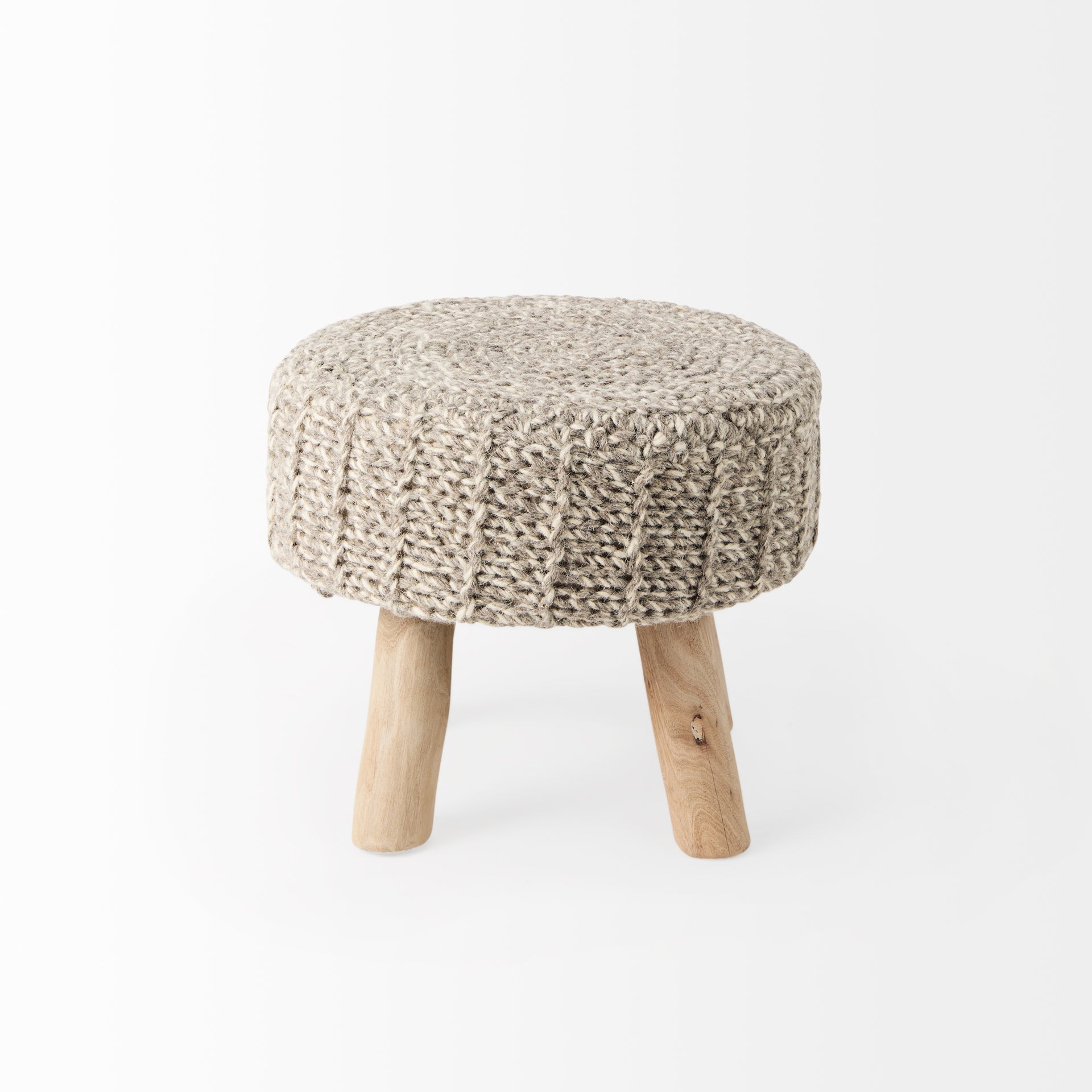 Mercana Bina 19" x 19" x 15" Wool Stool