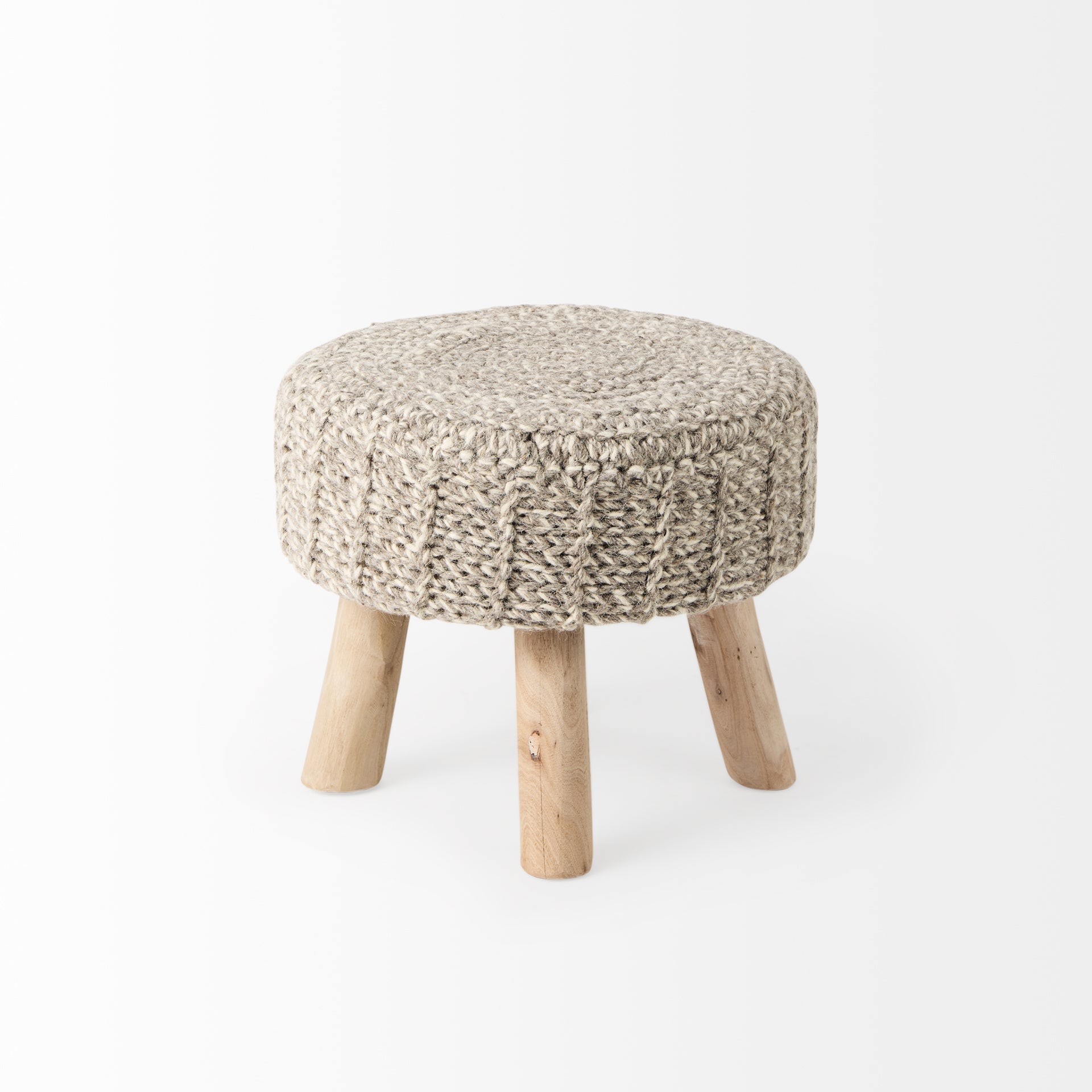 Mercana Bina 19" x 19" x 15" Wool Stool
