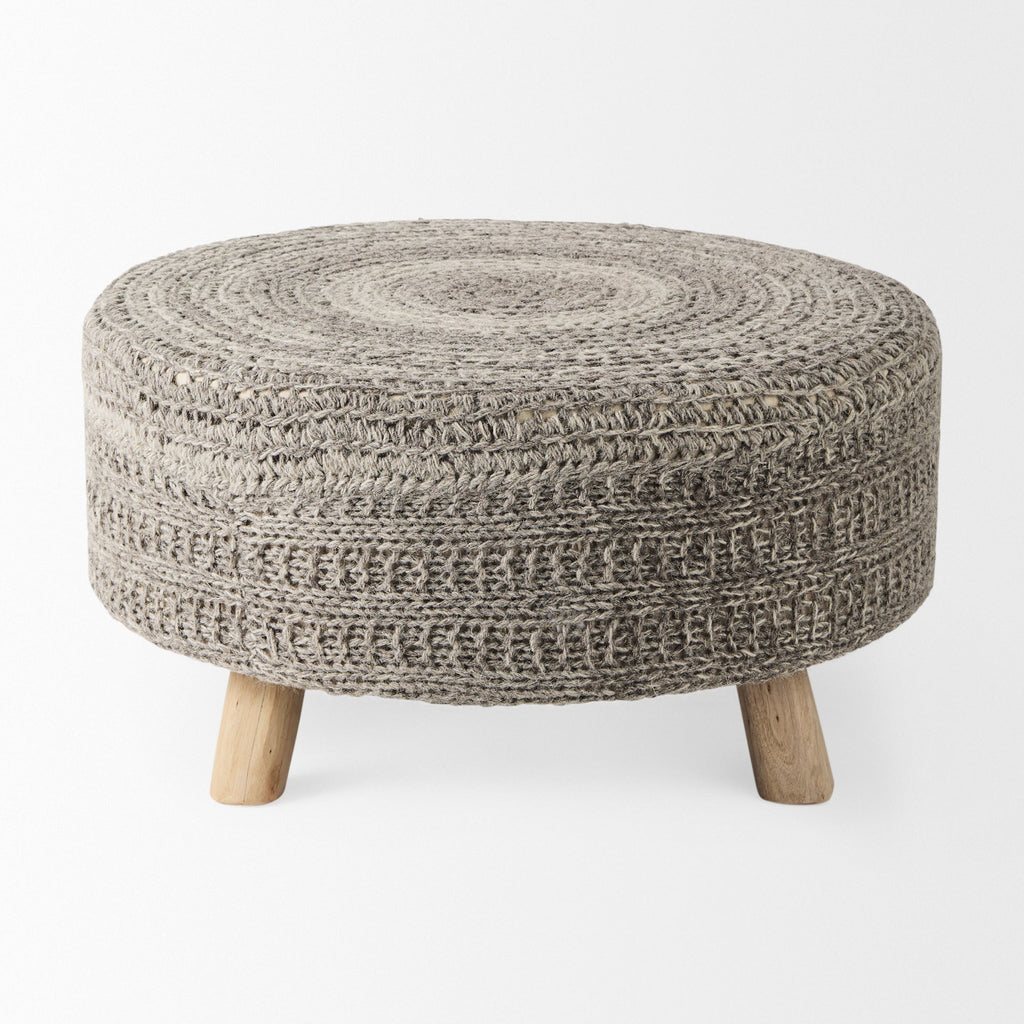 Mercana Bina 30" x 30" x 15" Wool Stool