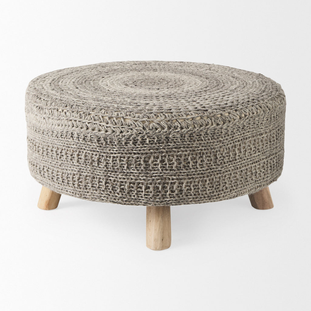 Mercana Bina 30" x 30" x 15" Wool Stool