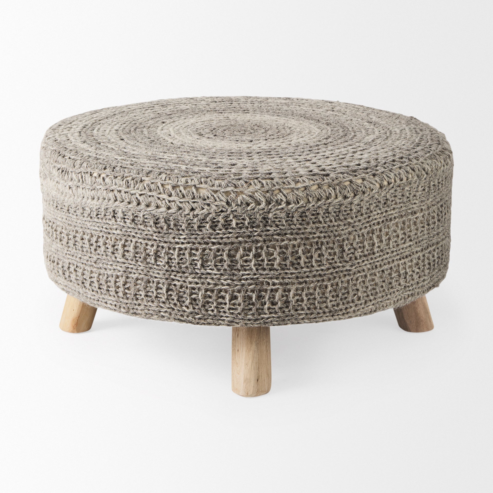 Mercana Bina 30" x 30" x 15" Wool Stool