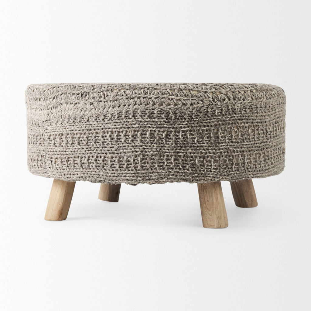 Mercana Bina 30" x 30" x 15" Wool Stool