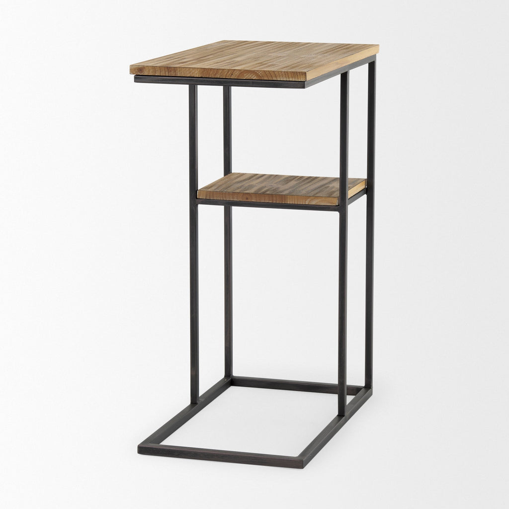 Mercana Ronin 18.5" x 11.4" x 25.2" Solid Wood Side Table