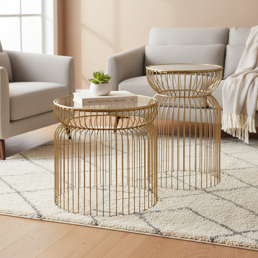 Mercana Shani 30.7" x 18.9" x 20.1" Side Table