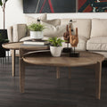 Mercana Cleaver 39.5" x 39.5" x 16" Solid Wood Coffee Table