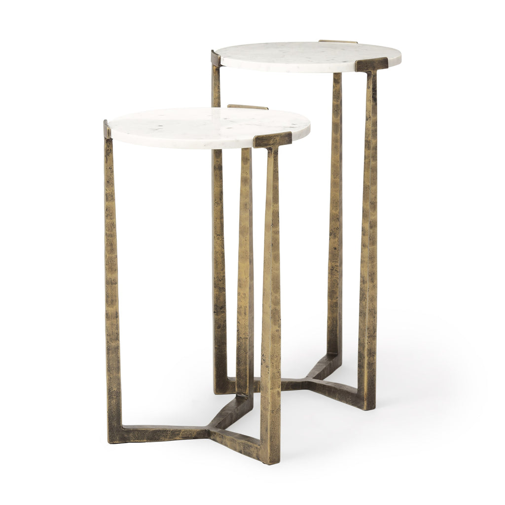 Mercana Atticus 13.3" x 13.3" x 24" Metal Side Table